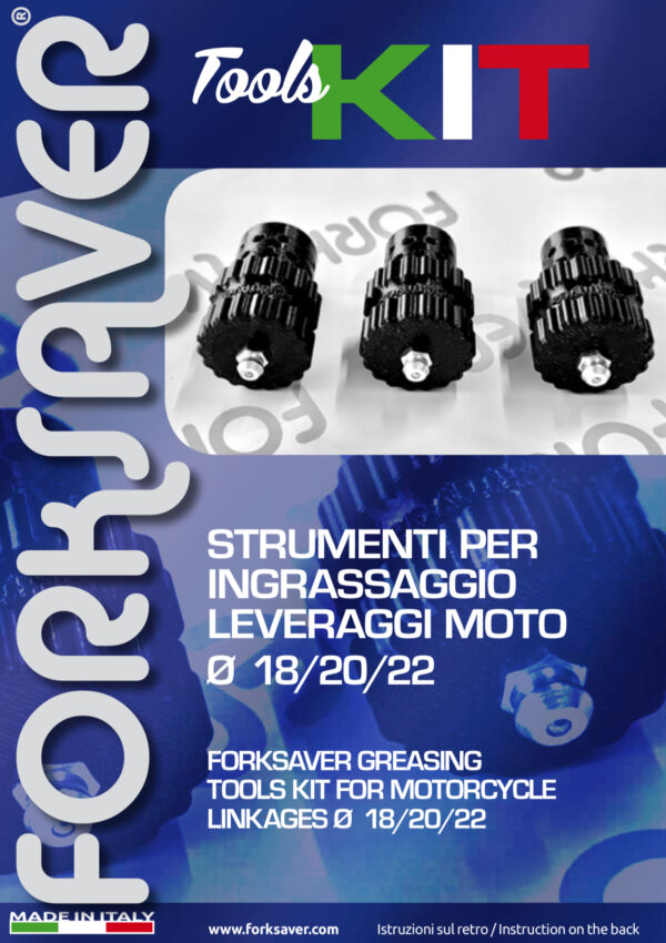 Forksaver kit tools per ingrassaggio leveraggi moto diametro 18-20-22